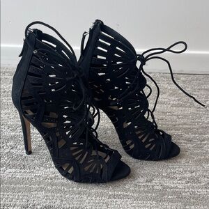 Zara Black Strappy Heels